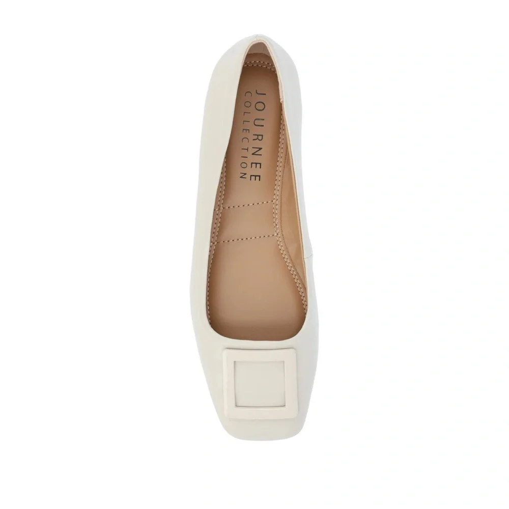 NWOT JOURNEE Collection Sz 7.5 Cream Women's BALLET Flats Make Fair Offer - Picture 5 of 8